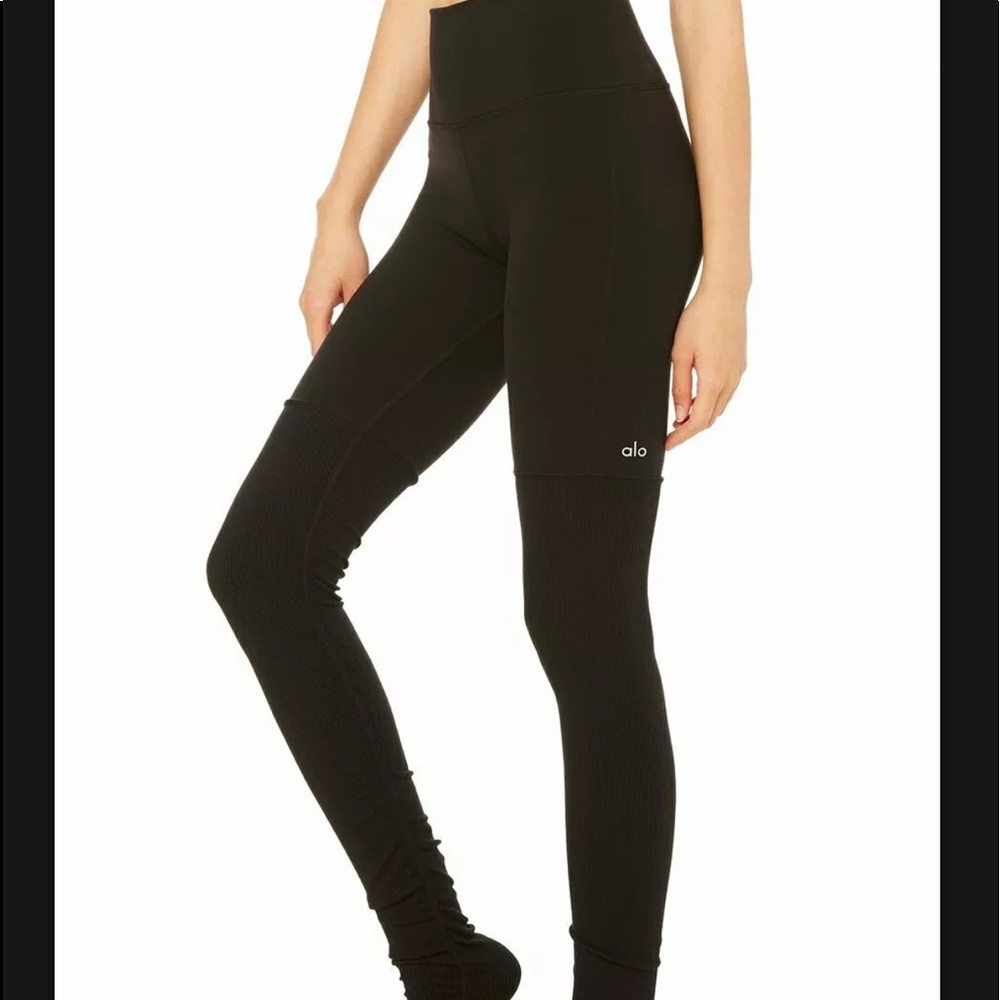 ALO HighWaisted GODDESS Leggings Bl/Bl Yoga/Barre